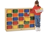 Montessori Materials- 25 Tray Mobile Cubbies with Colored Trays