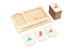 Wooden Raised Alphabet Tiles - Cursive