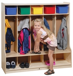 Five Section Locker with Seat/Step