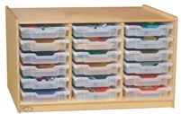 Montessori Materials - Shallow Tray Unit With Trays