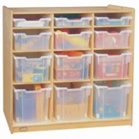 Montessori Materials - 4 Size 12 Tray Storage With Trays