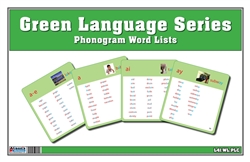 Green Series Word Lists (Printed, Laminated and Cut)
