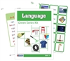 Montessori Green Language Series (Printed, Laminated & Cut) and Cabinet