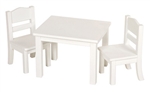 Montessori Materials: Doll Table & Chair - White