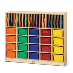 Montessori Materials- Classroom Organizer - with Colored Cubbie-Trays