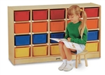 Montessori Materials - 20 Cubbie-Tray Mobile Storage - with Clear Trays