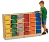 Montessori Materials - 30 Tray Mobile Cubbies with Colored Trays