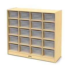 Montessori Materials- 20 Tray Mobile Storage (w/clear trays)