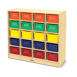 20 Cubbie-Tray Mobile Unit - with Colored Trays