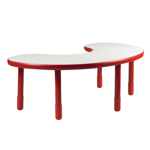 BaseLine® Teacher/Kidney Table – Candy Apple Red with 22&#8243; Legs