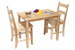 24" x 48" Solid Classroom Table (Rubberwood)