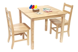 30" x 30" Solid Classroom Table (Rubberwood)