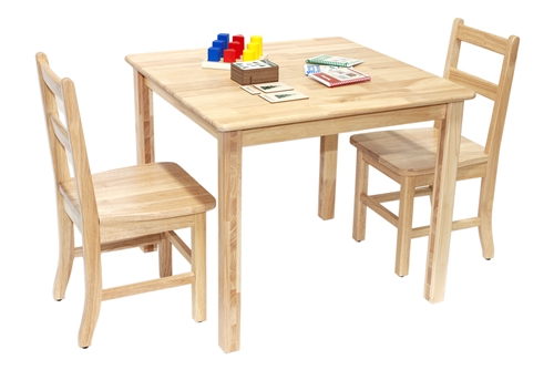 30" x 30" Solid Classroom Table (Rubberwood)
