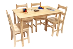 Rectangular Table  (30 l" x 48 w")(Rubberwood)