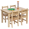 24" x 30" Solid Birch Classroom Table (Solid Wood Top)