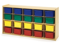 Value Line 20-Cubbie Storage with 20 Assorted Trays