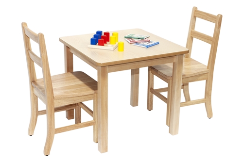 24" x 24" Solid Birch Classroom Table (Laminate Top)