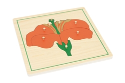 Parts of a Flower Puzzle with Nomenclature Cards 3-6 (Printed)