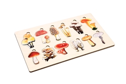 Types of Mushrooms Puzzle with Nomenclature Cards (3-6) (Printed)