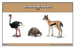 Tarjetas de nomenclatura de animales del desierto (Spanish)