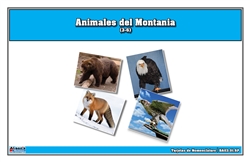 Tarjetas de nomenclatura de animales de montaña (Spanish)
