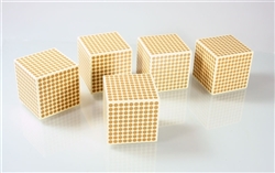 Montessori Ten Wooden Thousand Cubes