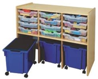 Montessori Materials - Tray Units with Jumbo Tray Seats on Casters