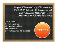 Upper Elementary Classroom (9-12) - Printed and Laminated Curriculum Material with Timelines & Charts Package