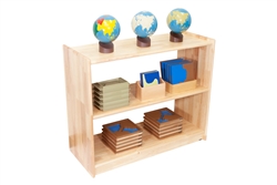 Solid Rubber Wood Rectangular Classroom Shelf (36" x 14" x 29" No Back)