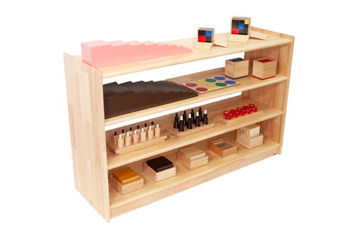 Solid Rubber Wood Rectangular Classroom Shelf (48" x 14" x 29" No Back)