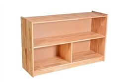 Solid Rubberwood Shelf W/ Partition (48" X 14" x 29")