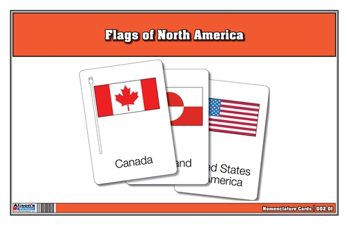 Flags of North America Nomenclature Cards (Printed)