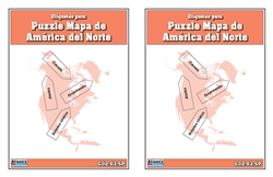 Etiquetas para  Puzzle Mapa de  América del Norte (Spanish)