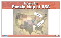 Labels for Puzzle Map of USA
