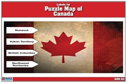Labels for Puzzle Map of Canada