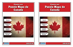 Labels for Puzzle Map of Canada (Spanish)