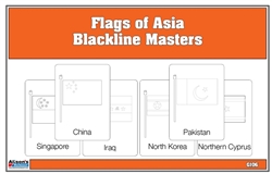 Flags of Asia Blackline Masters Three Part Cards