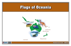Flags of Oceania Three Part Cards (Printed)