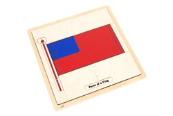 Parts of a Flag Puzzle with Nomenclature Cards (3-6) (Printed)