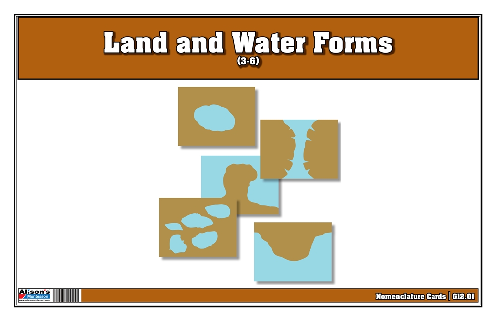 Land and Water Forms Nomenclature Cards 