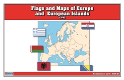 Flags and Maps of Europe  &  European Islands - Nomenclature Cards (3-6)