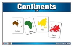 Continent Nomenclature Cards