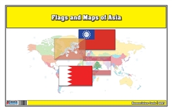 Flags and Maps of Asia Three Part Cards (Printed)