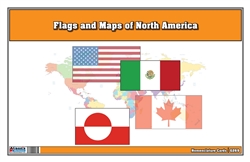 Flags and Maps of North America Three Part Cards