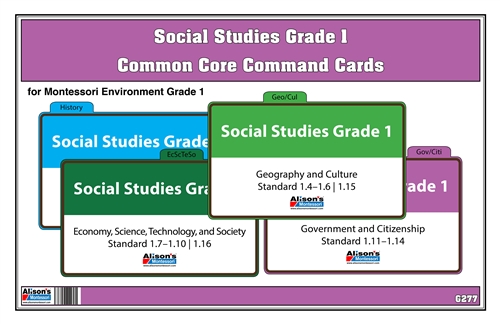 Social Studies Grade 1 Task Cards