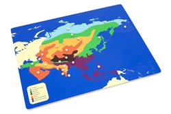 Biomes Puzzle Map of Asia