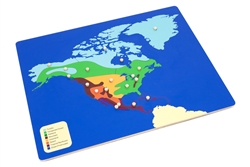 Biomes Puzzle Map of North America