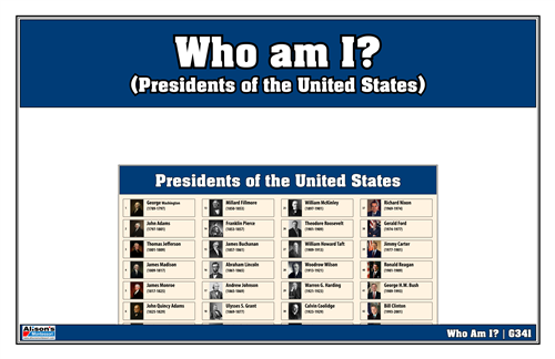 Who am I? Presidents of the United States (Printed)
