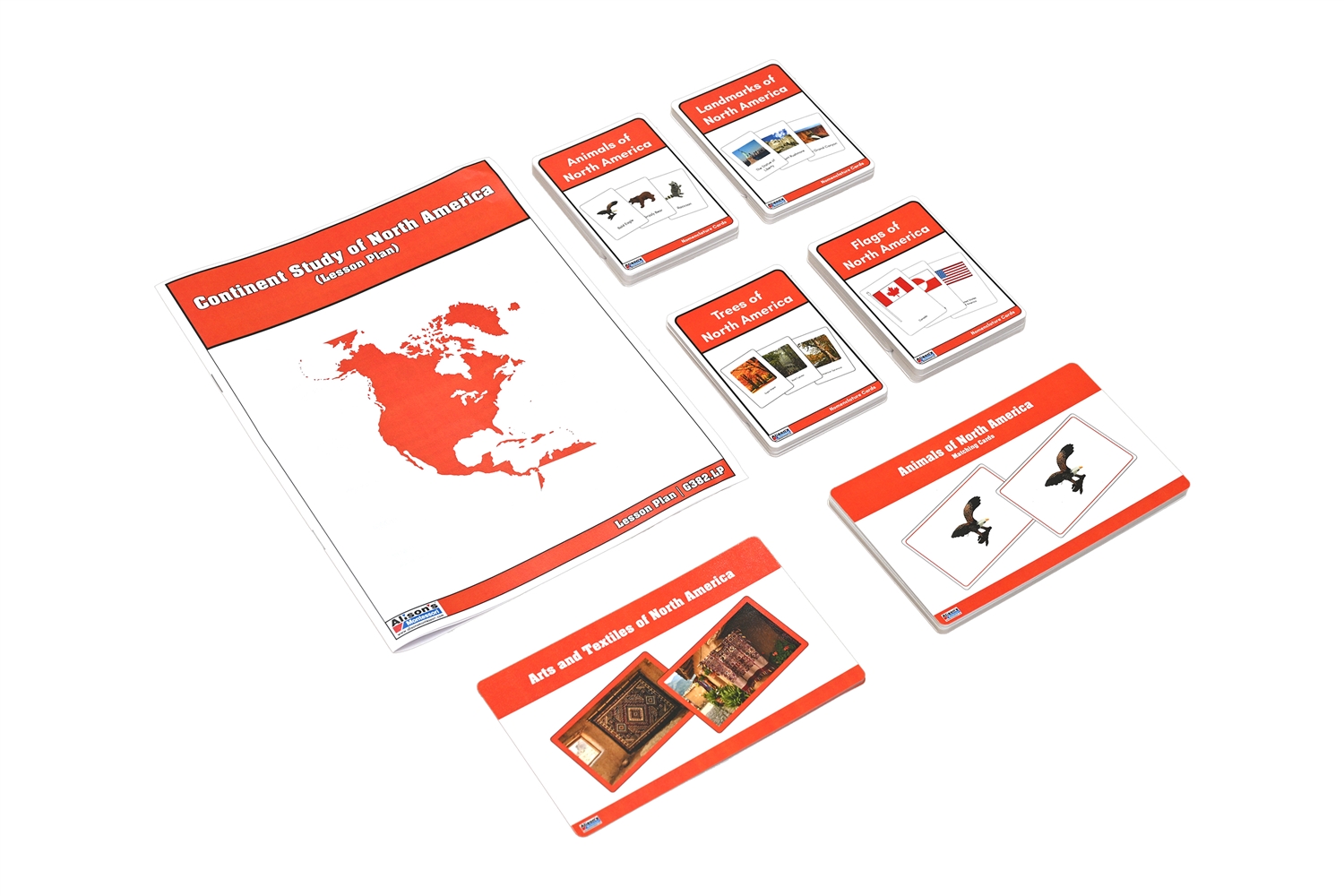 North America Continent Study Curriculum (Printed, Laminated & Cut)