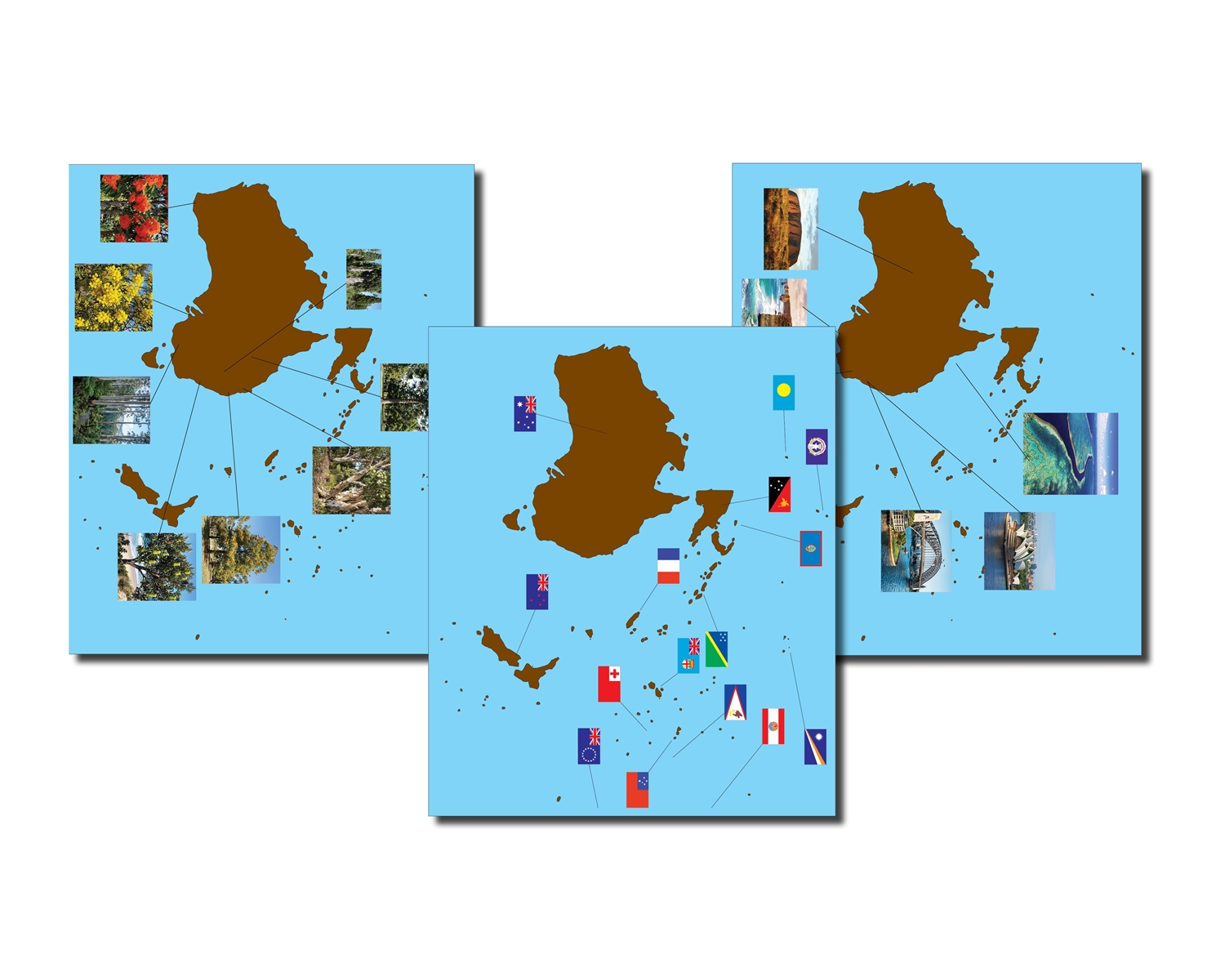 Australia Continent Study - Cloth Charts